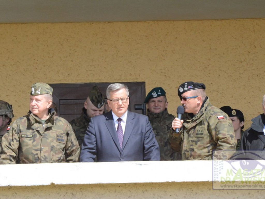 Prezyden Rzeczpospolitej Polski z wizytacją na Poligonie w Drawsku.