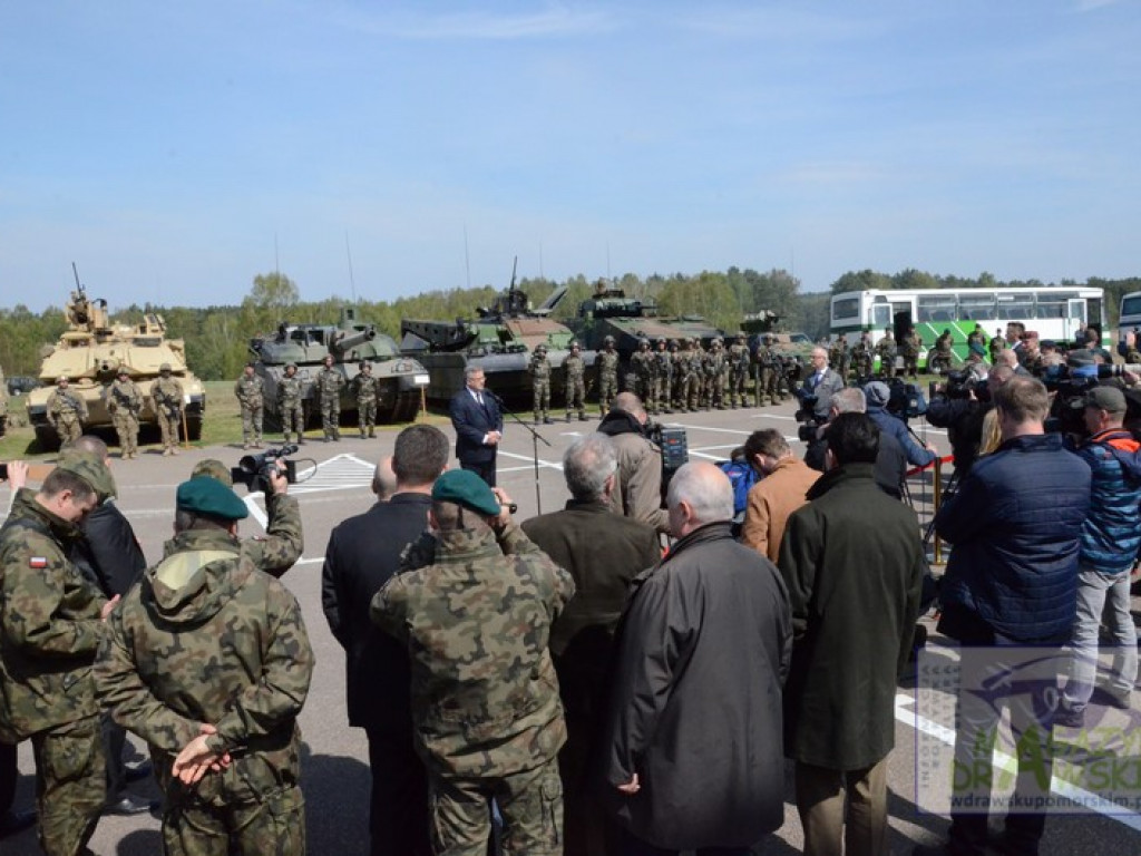 Prezyden Rzeczpospolitej Polski z wizytacją na Poligonie w Drawsku.