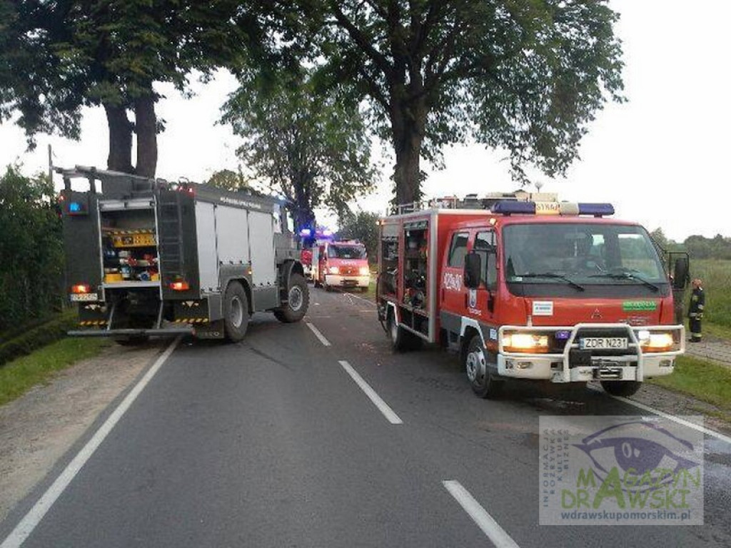 Dwa wypadki w Złocieńcu. Dwie ofiary śmiertelne.