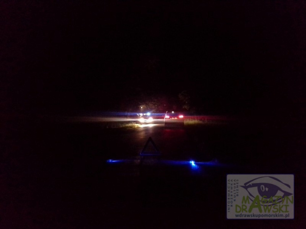 Potrącenie pieszego i wypadek na krajowej 20.