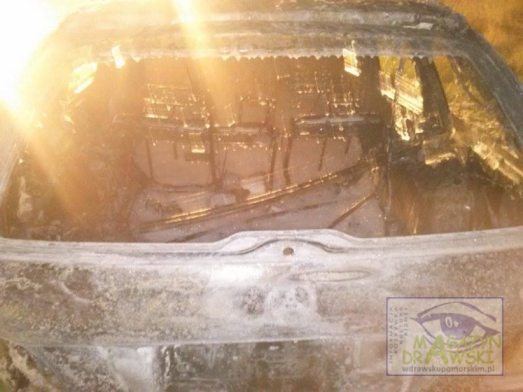 Pożar samochodu na DW 163.