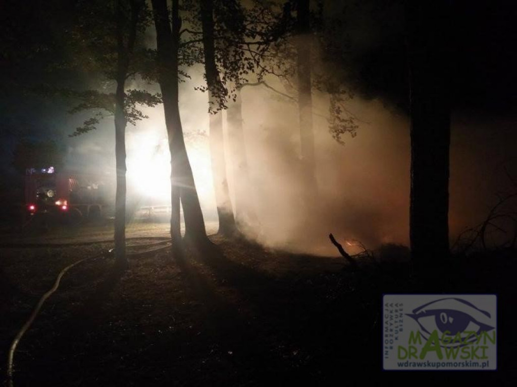 Pożar drewna na ośrodku Drawtur