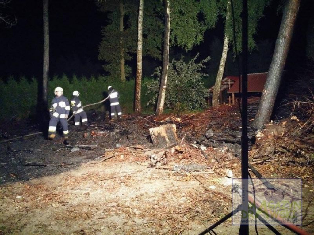 Pożar drewna na ośrodku Drawtur