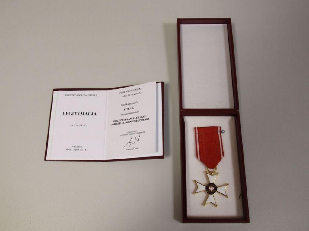 KRZYŻ KAWALERSKI ORDERU ODRODZENIA POLSKI DLA MIESZKANKI CZAPLINKA