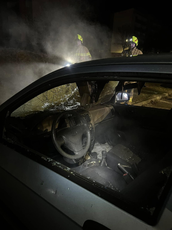 Auto spaliło się w Złocieńcu