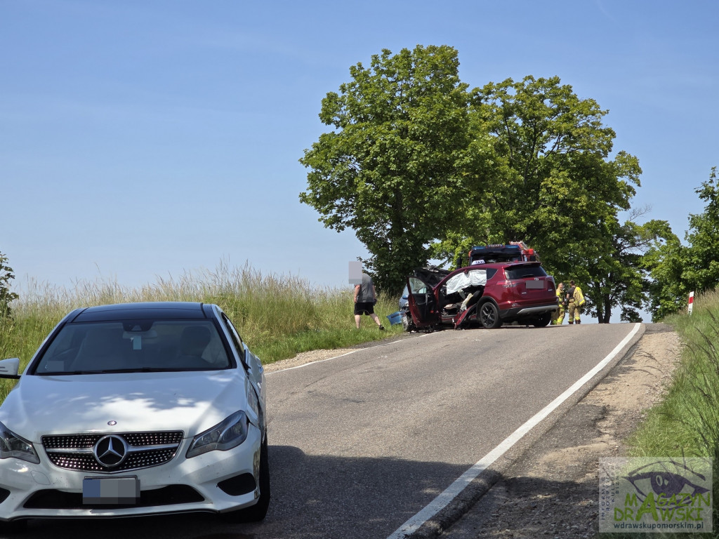 [DW 162] Wypadek trzech pojazdów pod Drawskiem Pomorskim