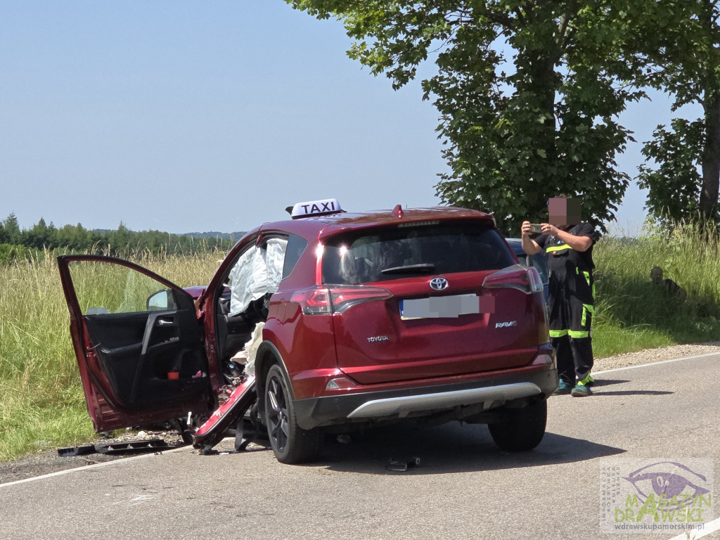 [DW 162] Wypadek trzech pojazdów pod Drawskiem Pomorskim