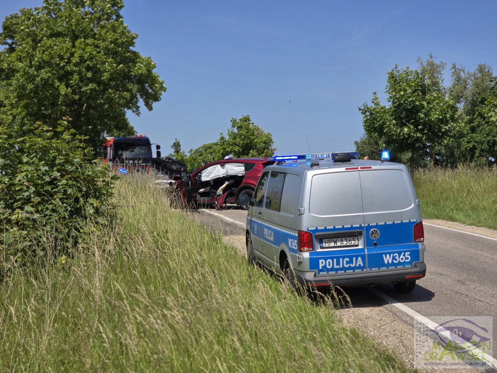 [DW 162] Wypadek trzech pojazdów pod Drawskiem Pomorskim