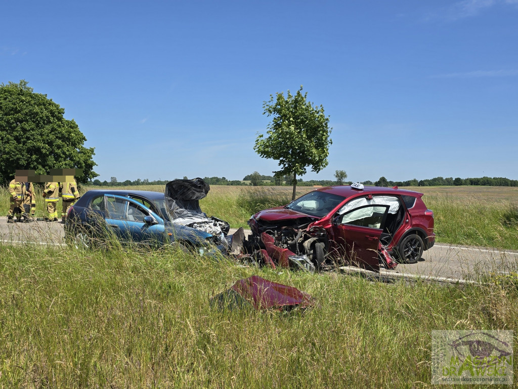 [DW 162] Wypadek trzech pojazdów pod Drawskiem Pomorskim
