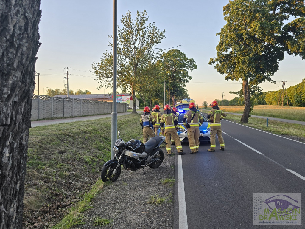 Motocykl uderzył w pojazd