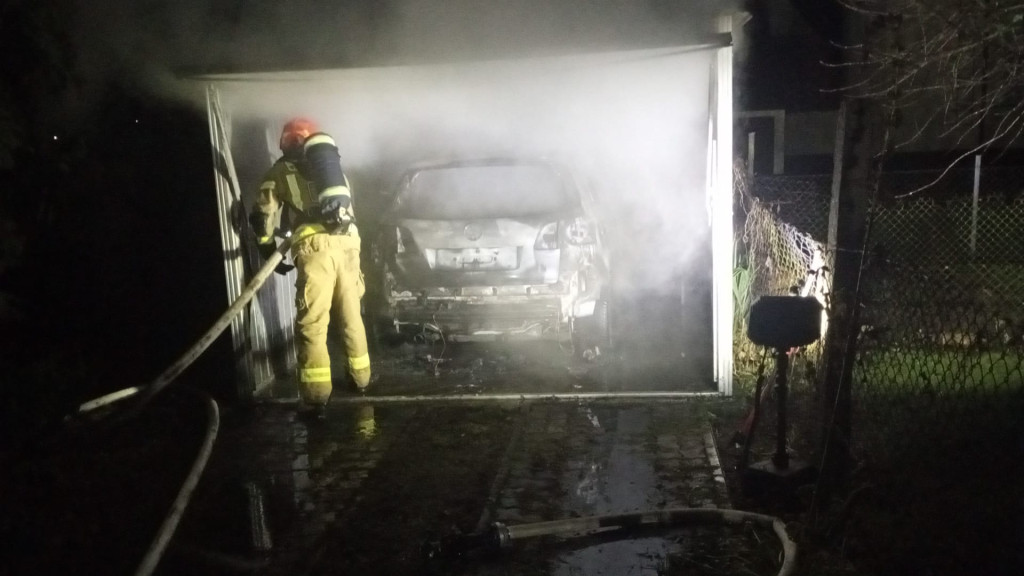 Pożar garażu w Drawsku Pomorskim