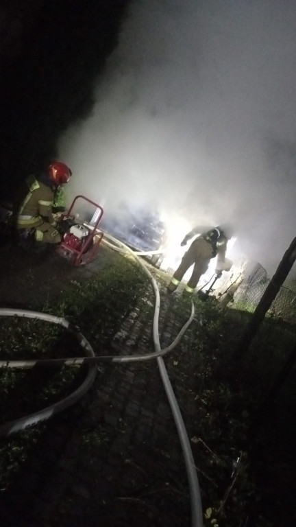 Pożar garażu w Drawsku Pomorskim