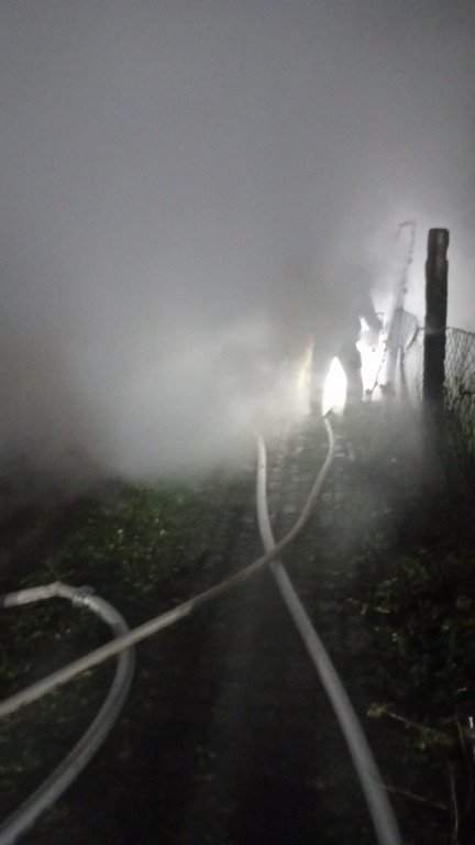 Pożar garażu w Drawsku Pomorskim