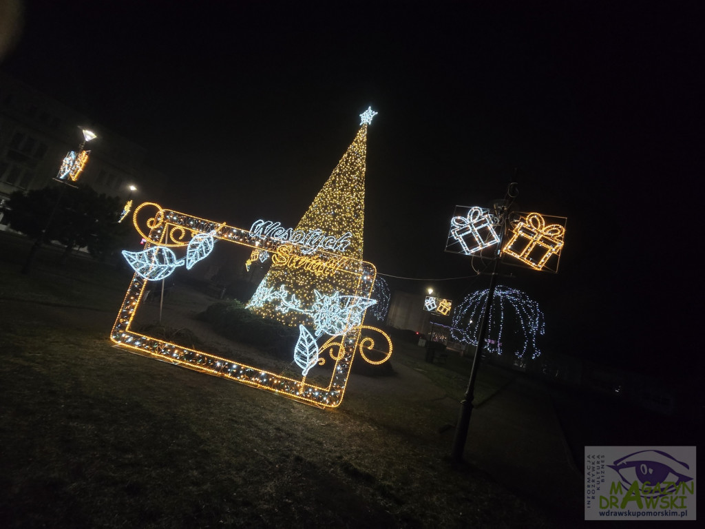 Drawskie iluminacje świąteczne