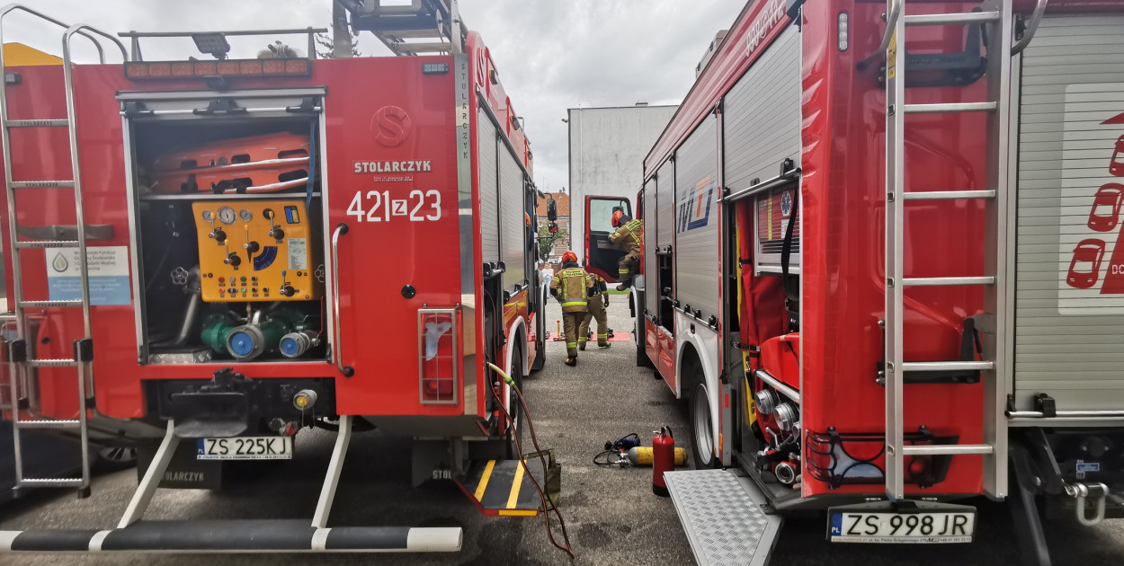 Służby ratunkowe w akcji w centrum miasta 