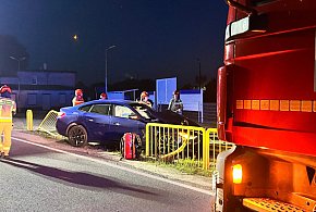 [DK 20] Drawsko Pomorskie - BMW wbiło się w barierki -15734