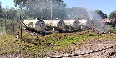 Rozszczelnienie zbiornika z gazem - ewakuacja 11 osób -15855