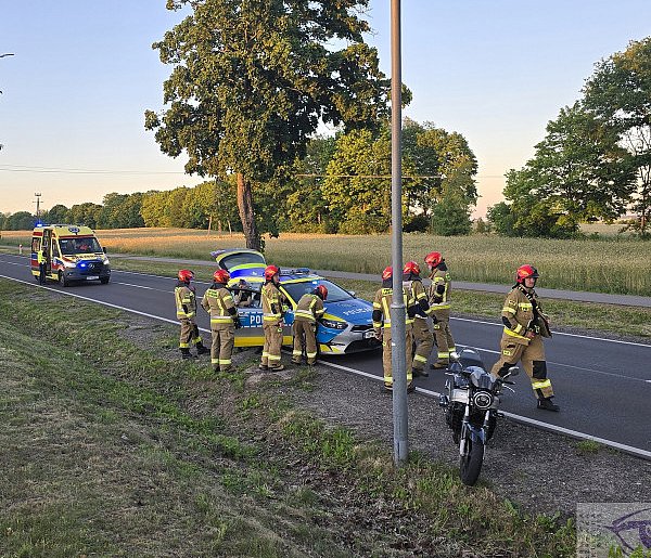 Motocyklista zderzył się z pojazdem osobowym-15858