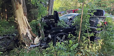 BMW wbiło się w drzewo - kolejny wypadek na DW 177-15879