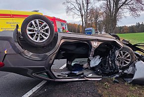Karambol koło Wałcza a na dziesiątce ciężarówka zderzyła się z żubrem-17183