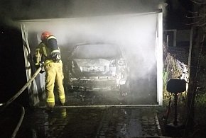Pożar samochodu i garażu-17294