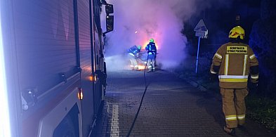 Złocieniec. Spalił się bus-17078