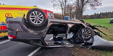 Karambol koło Wałcza a na dziesiątce ciężarówka zderzył-17183